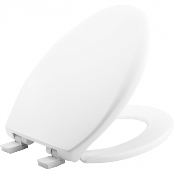 Bemis Affinity Elongated Plastic Toilet Seat STA-TITE, Seat Fastening System, Easy-Clean, Whisper Cl